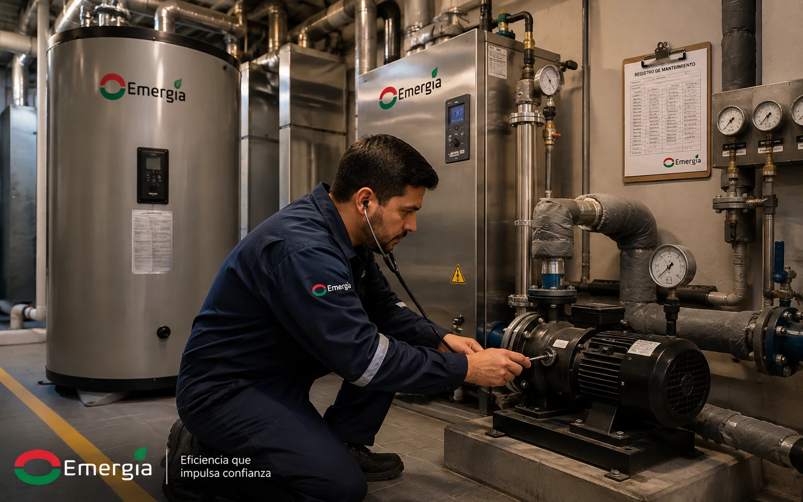 Técnicos revisando un tablero eléctrico industrial